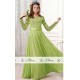 LNice  LS Brocade Green Dress