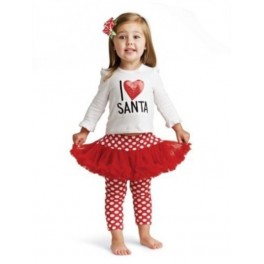 NyanCat I Love Santa Red Tutu Pant Set