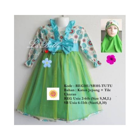 Labella Gamis hijau tosca Besar