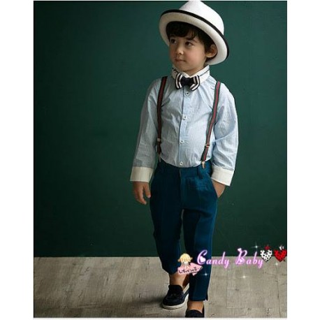 Candy Baby Blue Suspender Set