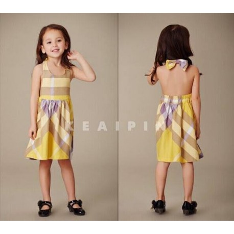 Burberry Yellow Halter Neck Dress
