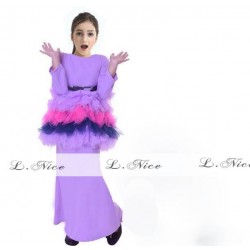 L Nice Purple Top Tutu Skirt+Scarf