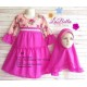 LaBella Pink Flowers Gamis