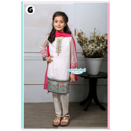 Senshukei White Flowers Set(Top+Pant+Shawl)