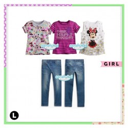 Senshukei 4in1 Minnie Purple Stripe Set Jeans
