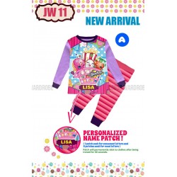 JW11 Shopkins Personalized Name Pyjamas