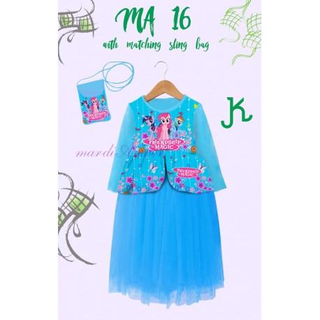 Mardi Amber LittlePony Long Dress+SlingBag