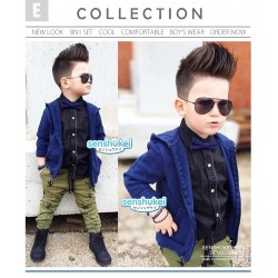 Senshukei 3in1 Black Shirt Blue Jacket Green Pants