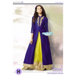 Senshukei Purple Dress Set Gold Skirt