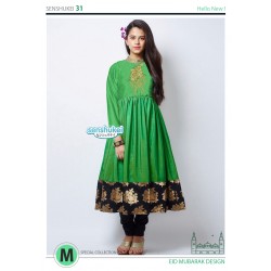 Senshukei Green Dress Set Black Pants