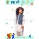 FloKids 3in1 White Koko Blue Vest Set Pants