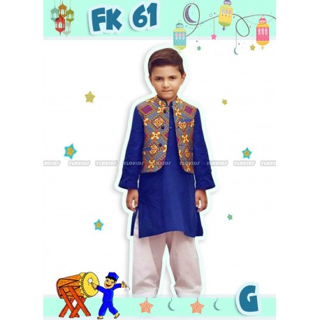 FloKids 3in1 Blue Koko Diamond Vest Set Pants