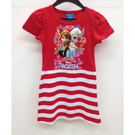 Disney Red Frozen Stripe Dress