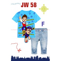 Junior Wardrobe Blue Paw Patrol 3D Applique Set Jeans