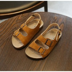 Brown Buckle Sandals